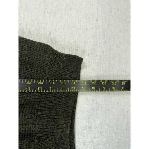 Schott NYC Mens Olive Green Wool Blend Shawl Collar Pullover Sweater M - Picture 5 of 6